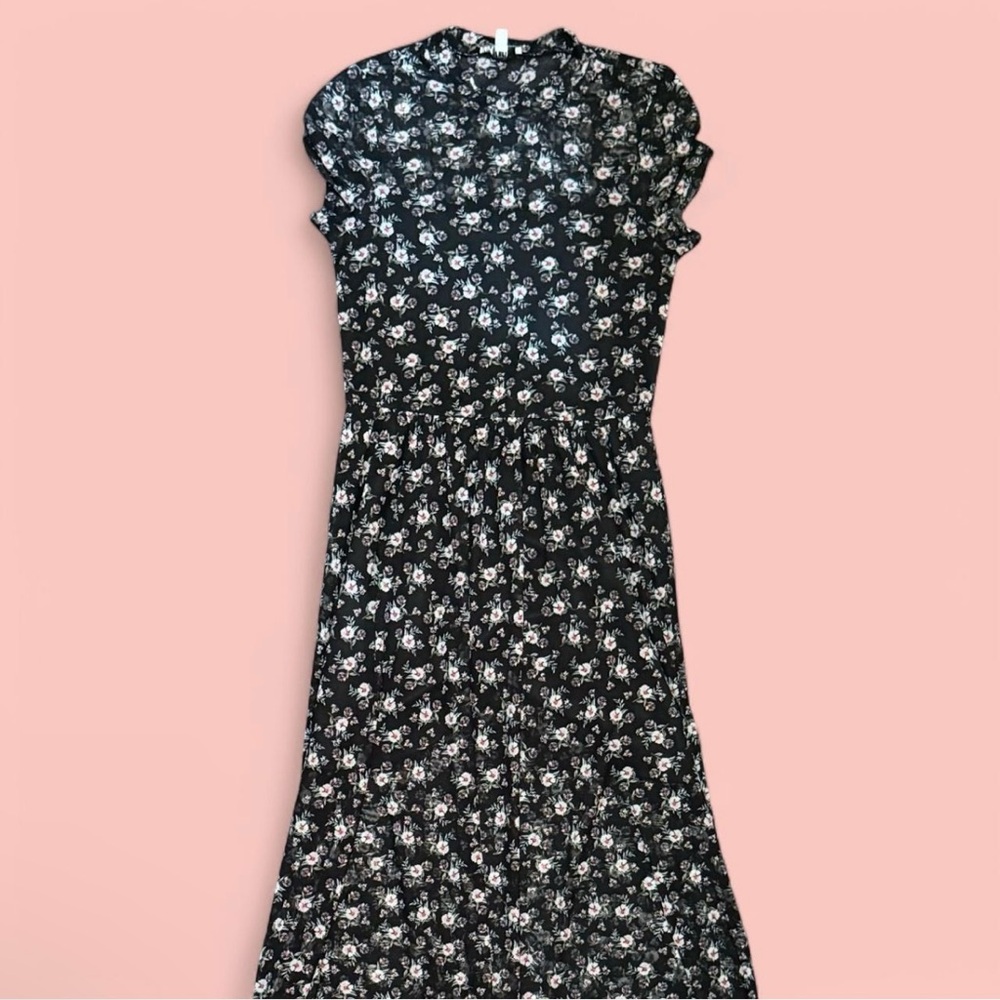 Floral Black Dress